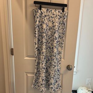 Zara Blue Floral Maxi Skirt